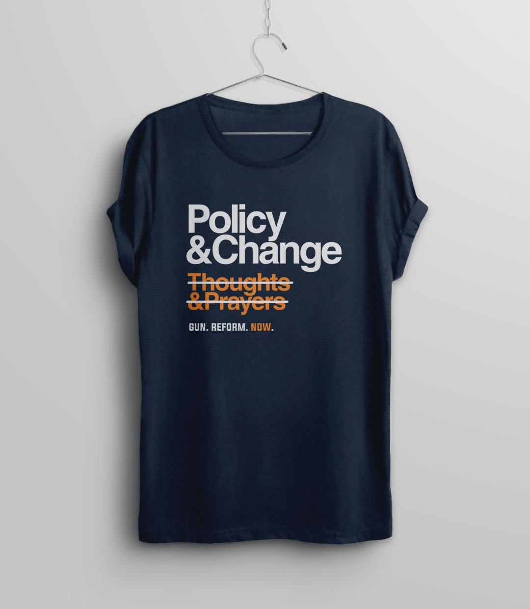 Policy and Change Shirt, Black Unisex XS by BootsTees