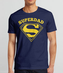 Super Dad Shirt | Dad Gift for Husband or Father with Superhero Dad Tshirt Graphic, Navy Blue Unisex (Mens) S by BootsTees