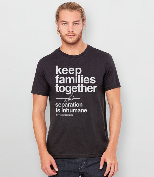 Keep Families Together Shirt, Black Unisex S by BootsTees
