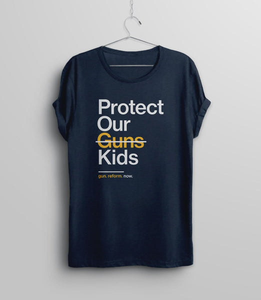 Protect Our Children Shirt, Navy Blue Unisex XS by BootsTees