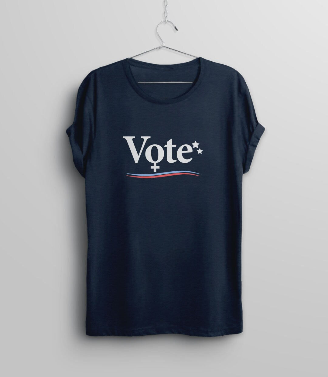 Vote for Women Shirt, Navy Blue Unisex XS by BootsTees