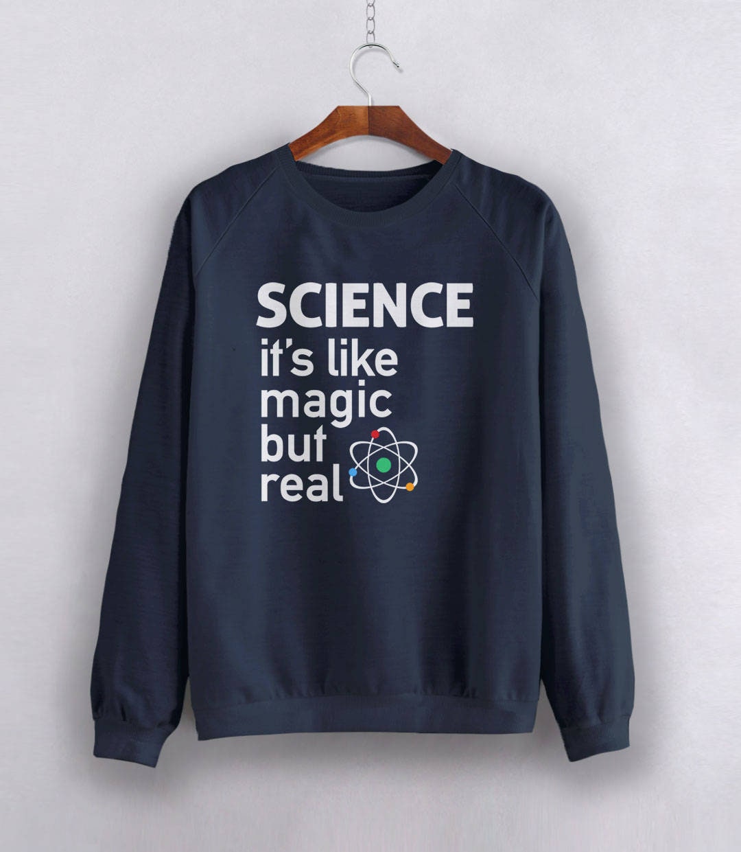 Science Sweatshirt, Black Unisex Hoodie S by BootsTees