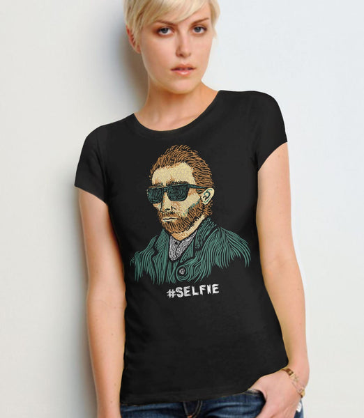 Van Gogh Shirt, Black Unisex S by BootsTees