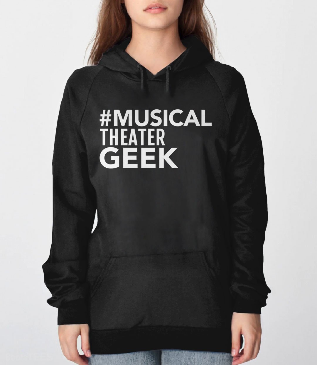 Musical Theater Hoodie or Sweatshirt for Adults and Kids | Broadway Fan Sweatshirt, Black Unisex Hoodie S by BootsTees