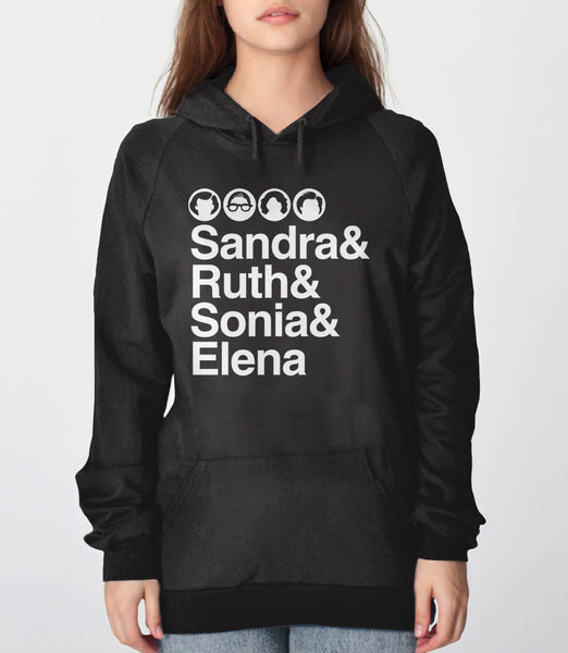 Supreme Court Female Justices Sweatshirt, Black Crew Sweatshirt S by BootsTees