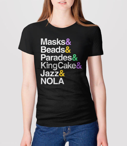 Mardi Gras Tshirt | Women Men Kids or Adult Mardi Gras Shirt, Black Unisex S by BootsTees