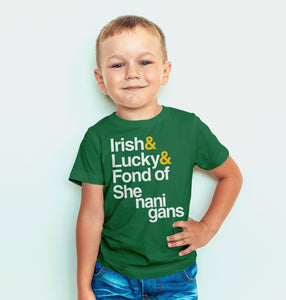 Shenanigans Kids Shirt | St Patricks Day Toddler Boy or Girl T Shirt, Kelly Green Baby Bodysuit 6M by BootsTees