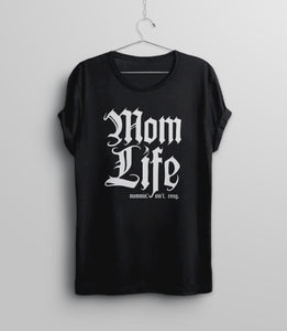 Funny Mom Gift | Mom Life Shirt, Black Unisex XS by BootsTees