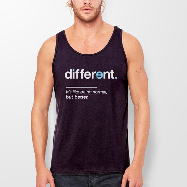 Different Tank Top (It's Like Being Normal But Better), Black Unisex Tank S by BootsTees