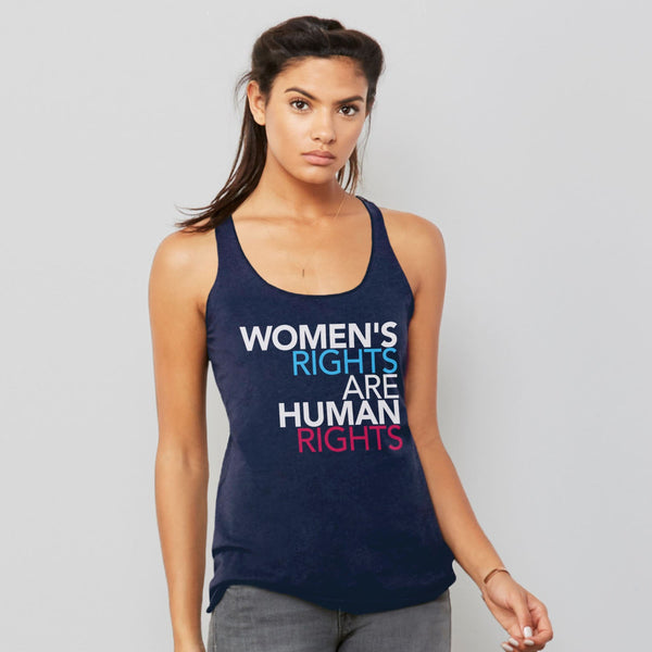 Women's Rights Tank Top | Womens Rights Are Human Rights Tank, Black Unisex Tank S by BootsTees