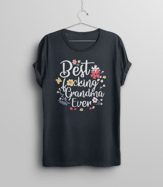 Funny Grandma Shirt | Best Grandma Ever tshirt for grandmother, Black Unisex XS by BootsTees