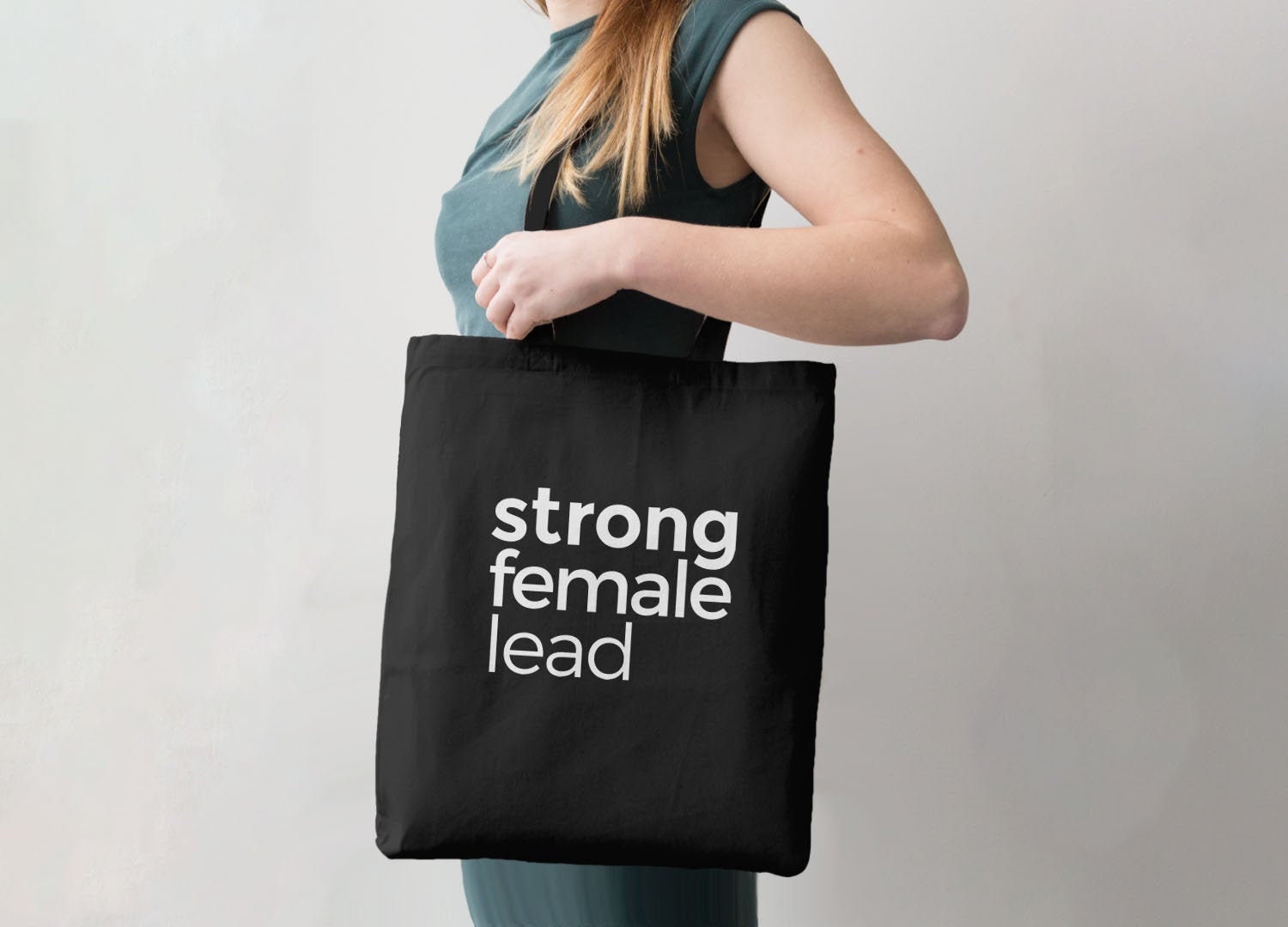 Strong Female Lead Tote Bag, Tote Bag Black by BootsTees