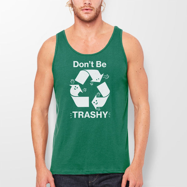 Recycle Tank Top for Women | Funny Summer Tank with saying, Kelly Green Womens Racerback S by BootsTees