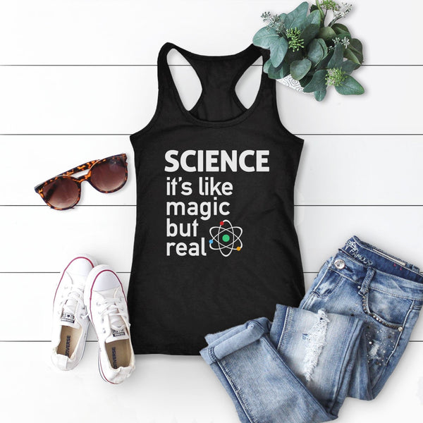 Science Tank Top, Black Unisex Tank S by BootsTees