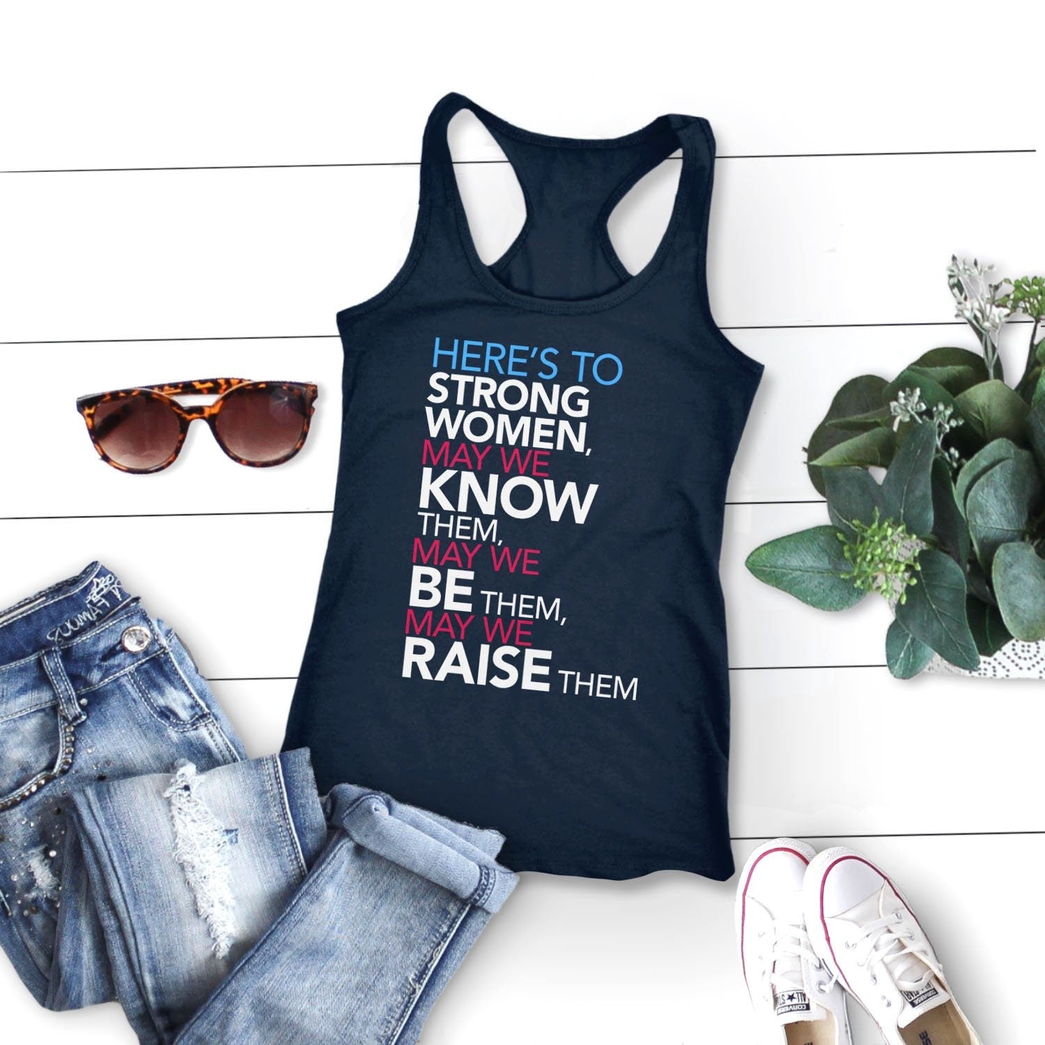 Strong Women Tank Top for Women, Black Unisex Tank S by BootsTees