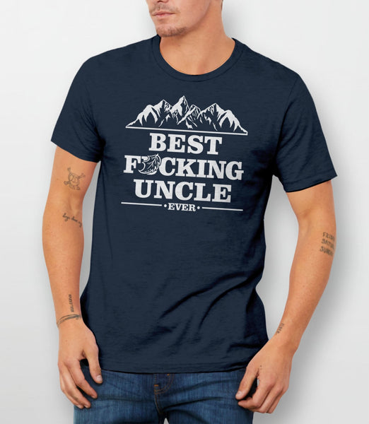 Funny Uncle Shirt, Black Unisex S by BootsTees
