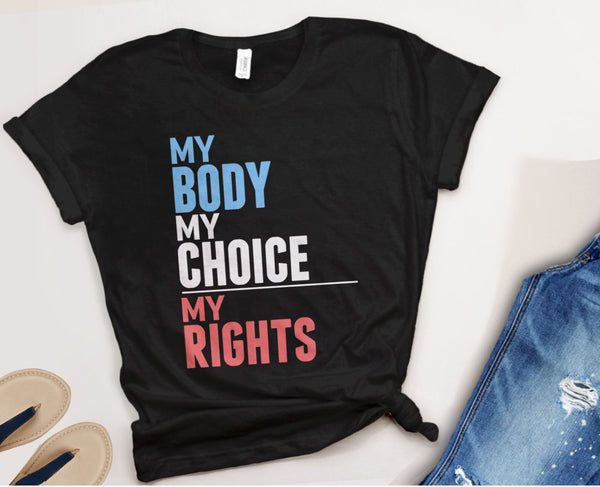 Pro Choice Shirt for Womens Rights, Black Unisex S by BootsTees