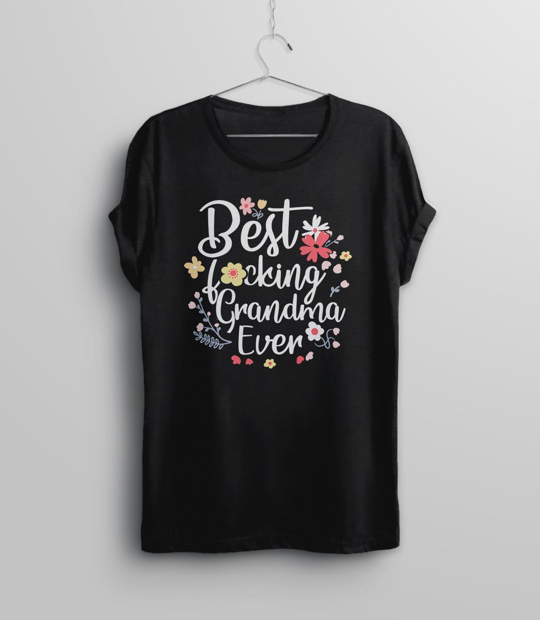 Funny Grandma Shirt | Best Grandma Ever tshirt for grandmother, Black Unisex XS by BootsTees