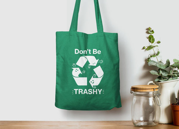 Recycle Tote Bag | Funny Tote Bag, Tote Bag Kelly Green by BootsTees