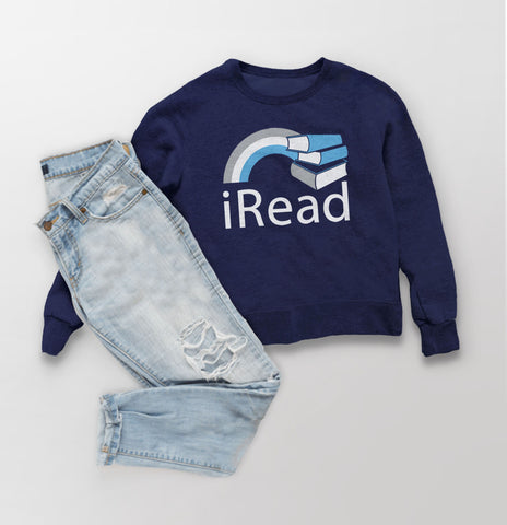Reading Sweatshirt, Navy Blue Unisex Hoodie S by BootsTees