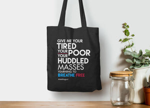 Pro Immigrant Quote Tote Bag, Tote Bag Black by BootsTees