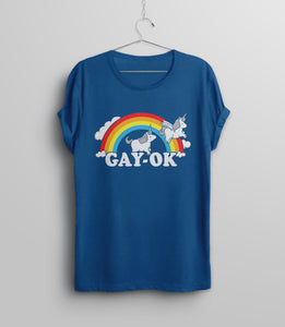 Gay Pride Shirt, Royal Blue Unisex XS by BootsTees