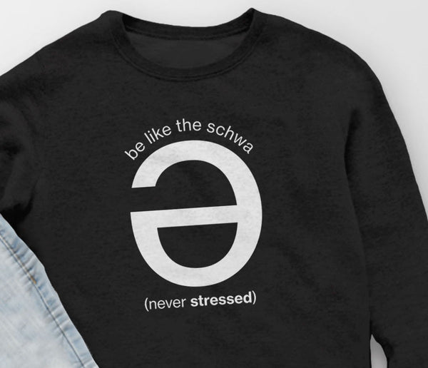 Grammar Sweater for English Teachers, Black Crew Sweatshirt S by BootsTees