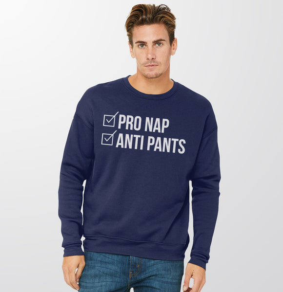 Funny Saying Sweater with Quote, Navy Blue Crew Sweatshirt S by BootsTees