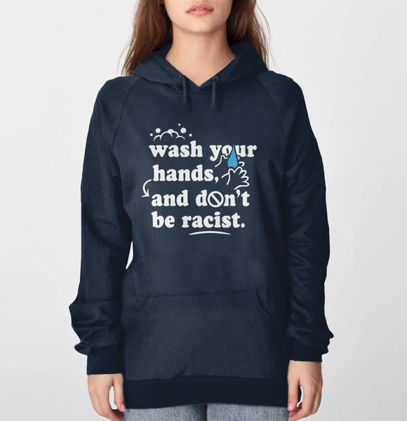 Wash Your Hands Hoodie or Sweatshirt, Black Unisex Hoodie S by BootsTees
