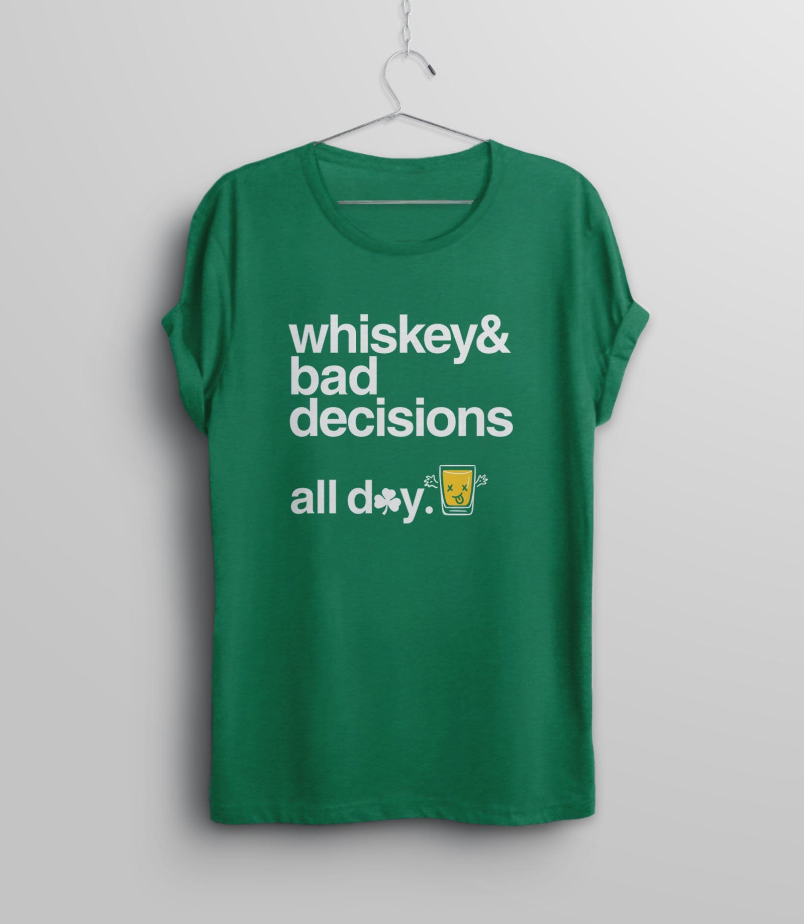 Irish Drinking Shirt | Funny St Pattys Day Tee, Kelly Green Unisex XS by BootsTees