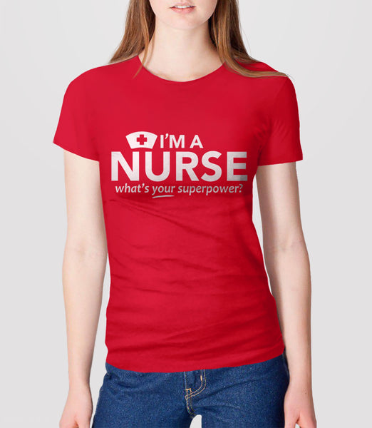 Funny Nurse Shirt for RN LPN, Red Unisex XS by BootsTees