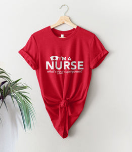 Funny Nurse Shirt for RN LPN, Red Unisex XS by BootsTees