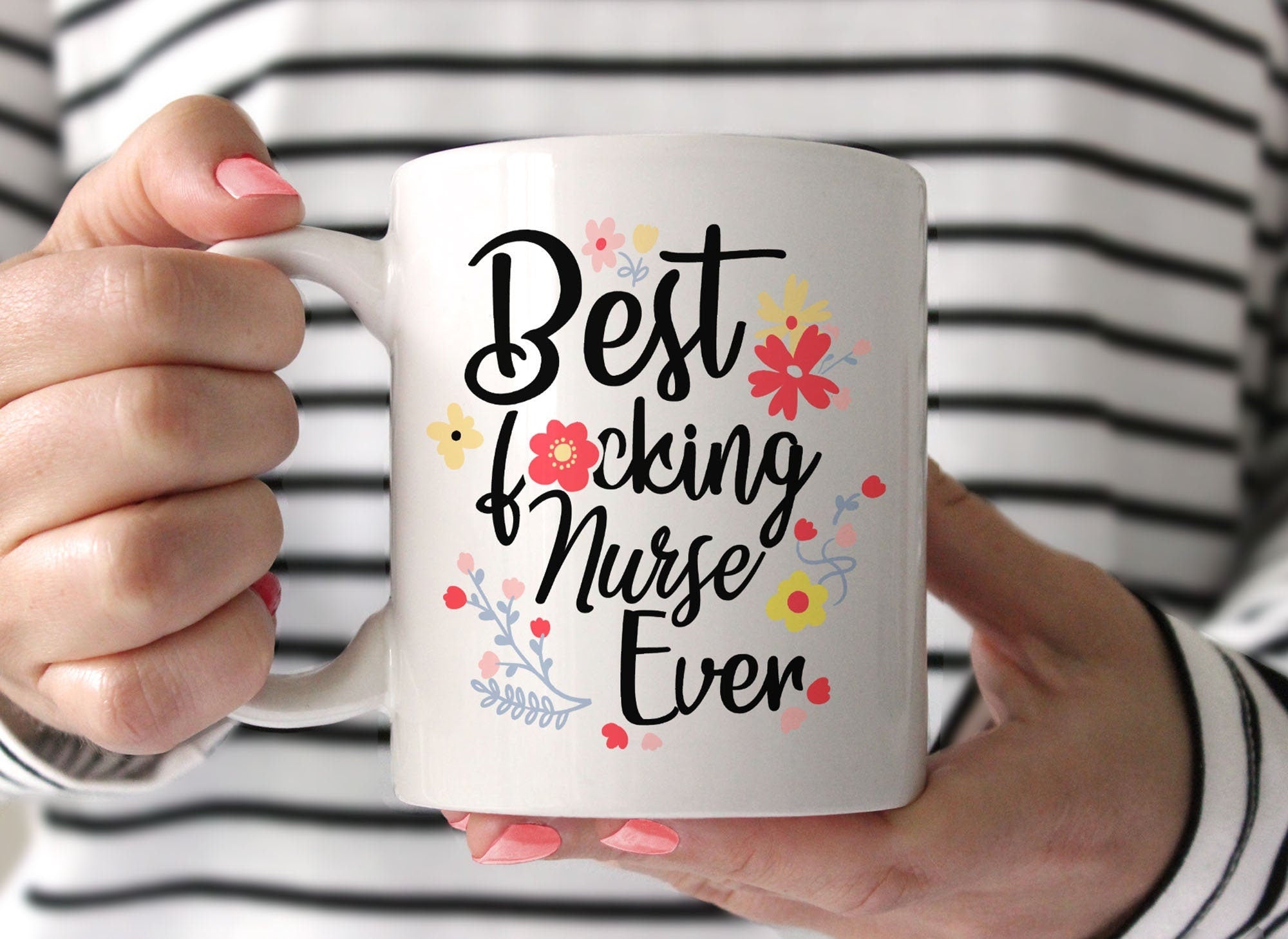 Best Fucking Nurse Ever Mug for LPN RN, by BootsTees