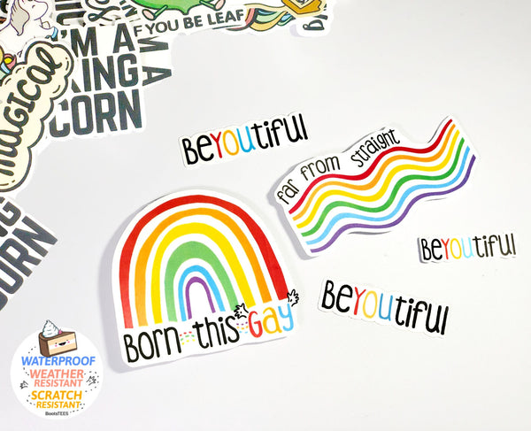 Born this Gay Pride Sticker Pack, BOTH STICKERS (2) by BootsTees