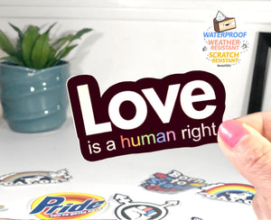 Love is a Human Right LGBTQIA Pride Sticker