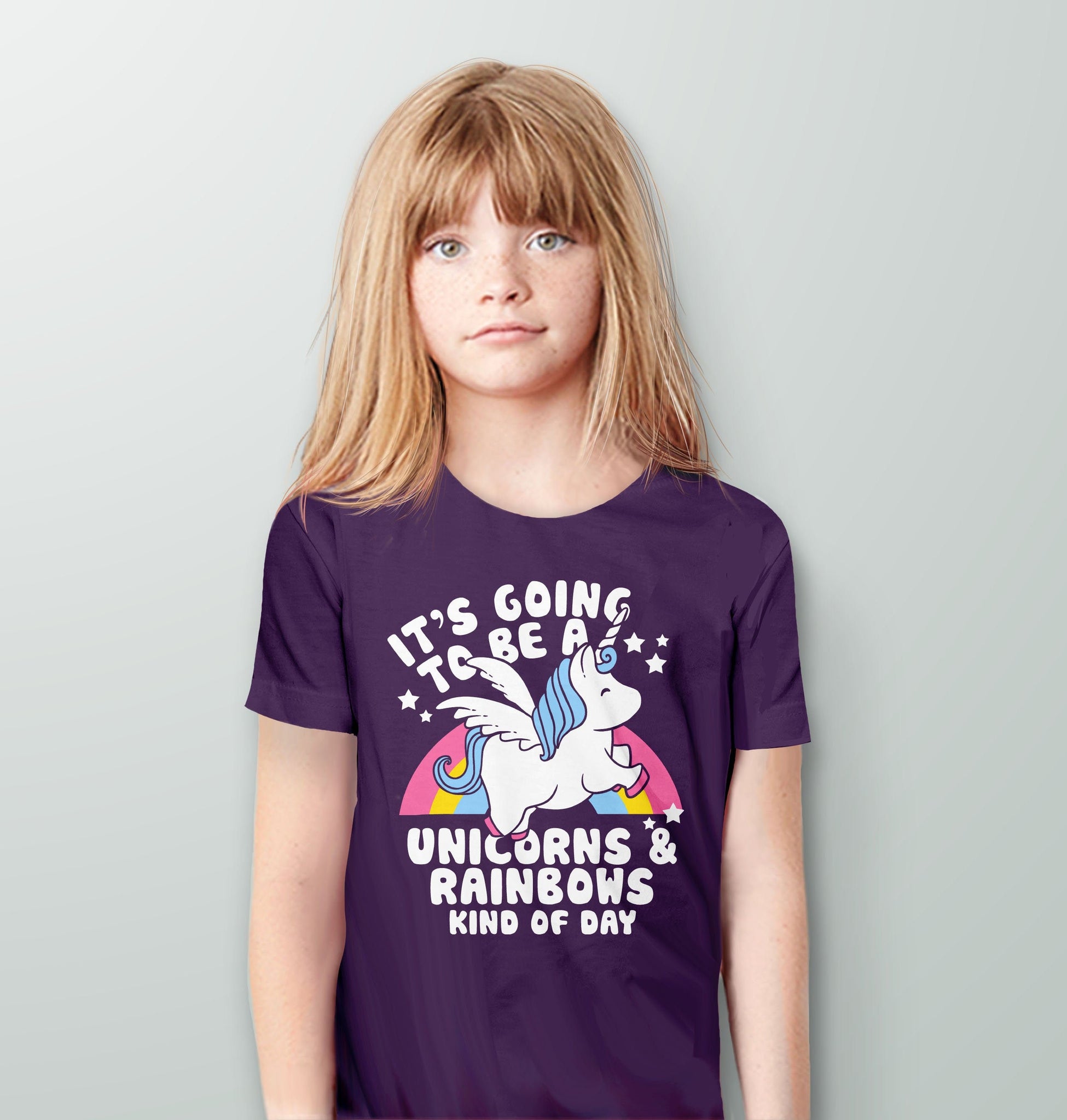 Rainbow Unicorn Shirt for Girls or Women | Rainbow T Shirt, Purple Toddler 2T by BootsTees