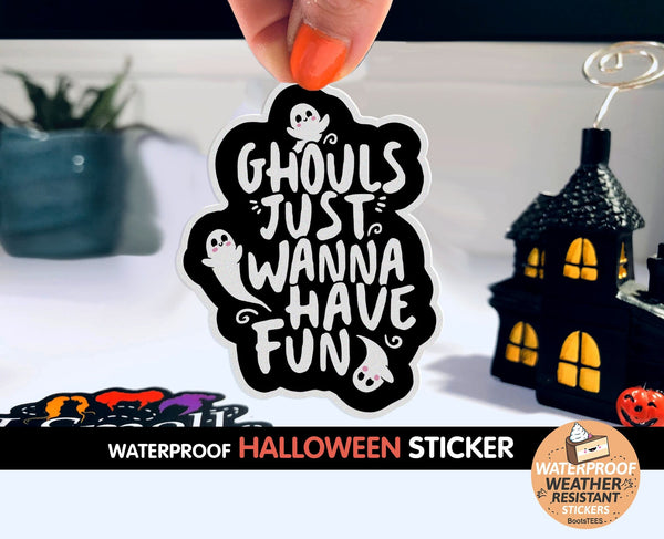 Cute Ghost and Pumpkin Halloween Sticker Set (7 Stickers)