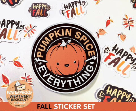 Pumpkin Spice Sticker for Fall, by BootsTees