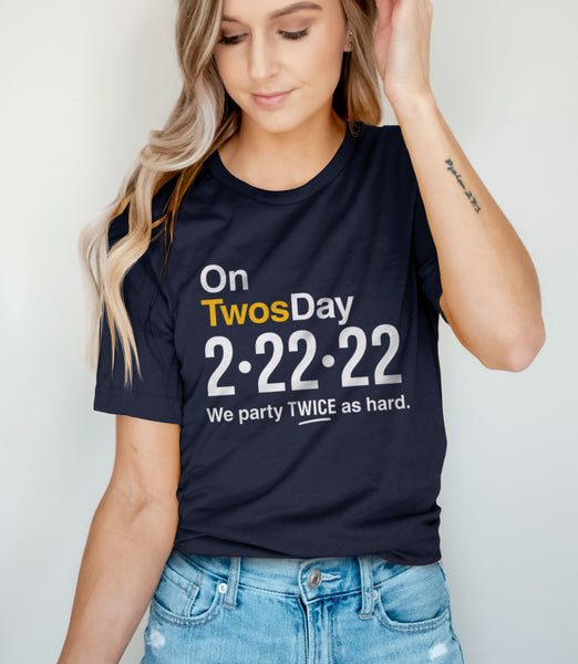 2-22-22 Twosday Shirt, Black Unisex XS by BootsTees
