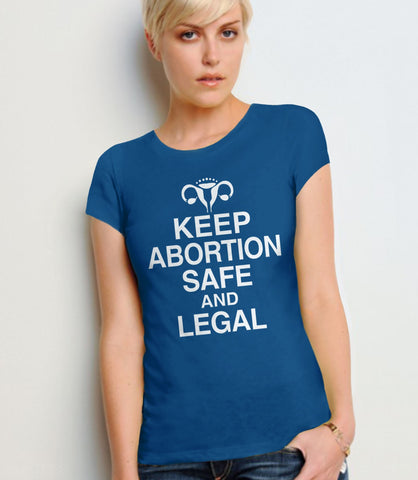 Keep Abortion Safe and Legal Shirt, Navy Blue Unisex S by BootsTees