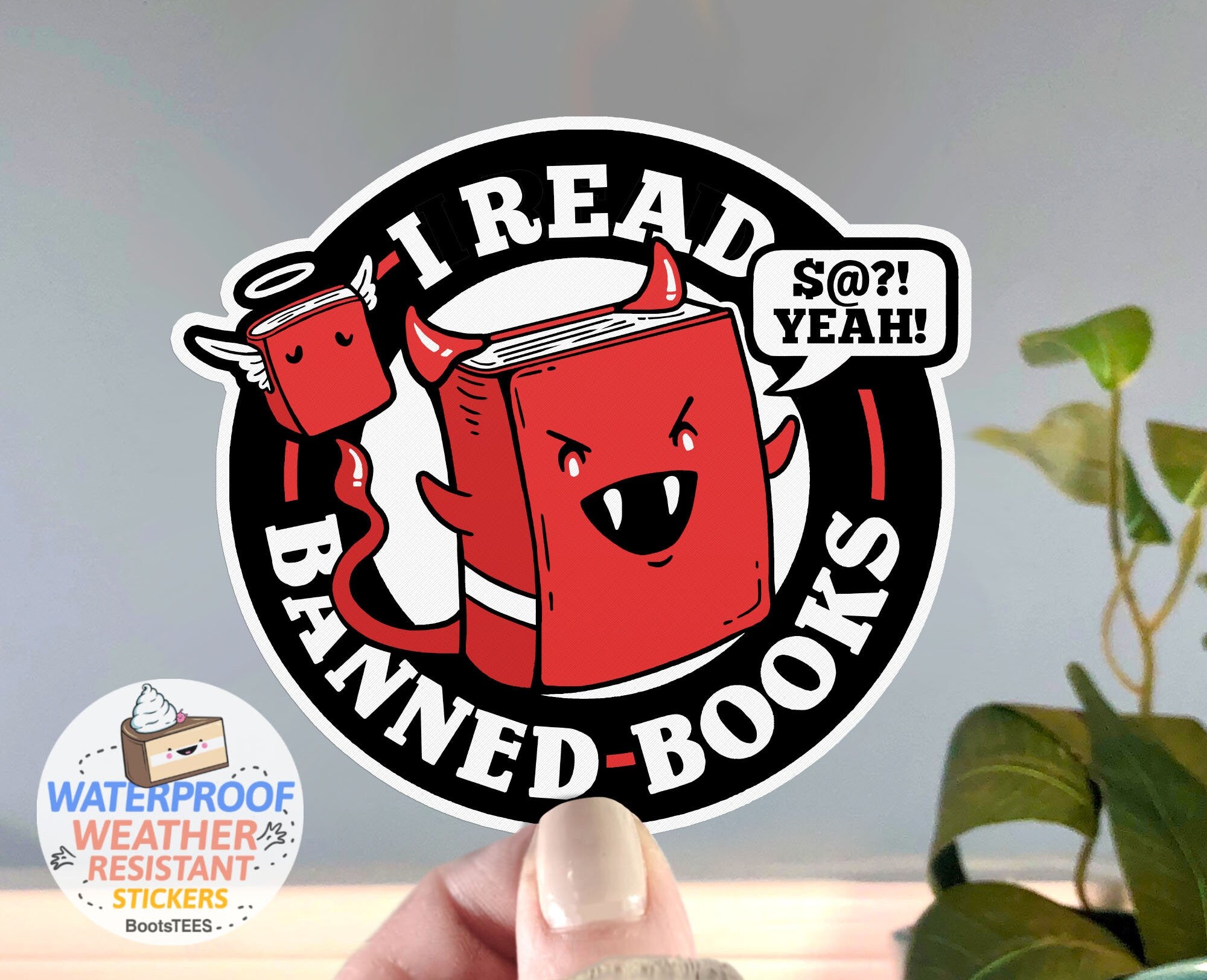 I Read Banned Books Sticker - Oh Happy Dani I Read Banned Books Sticker - Oh Happy Dani
