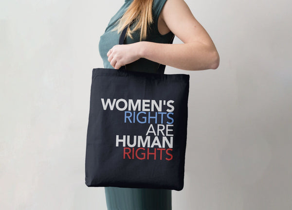 Women's Rights Tote Bag for Women, Tote Bag Black by BootsTees