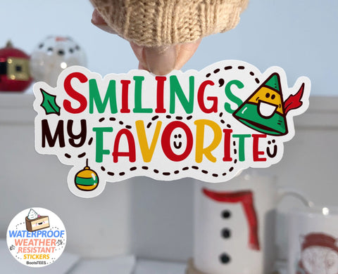 Smiling's My Favorite Sticker, One (1) Sticker by BootsTees