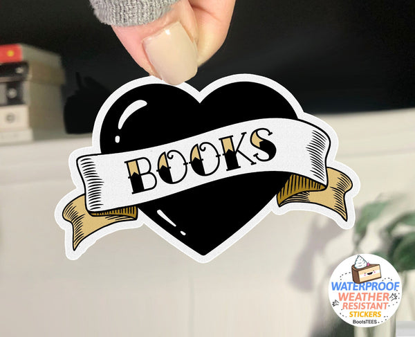 Book Heart Sticker