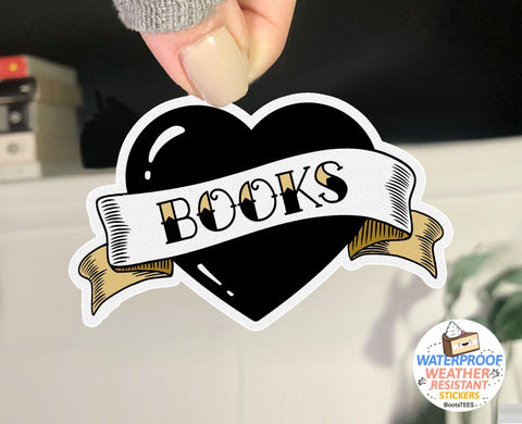 Book Heart Sticker