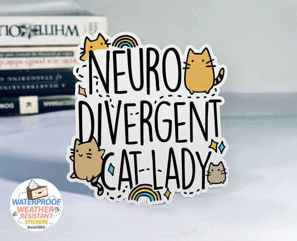 Neurodivergent Cat Lady Sticker