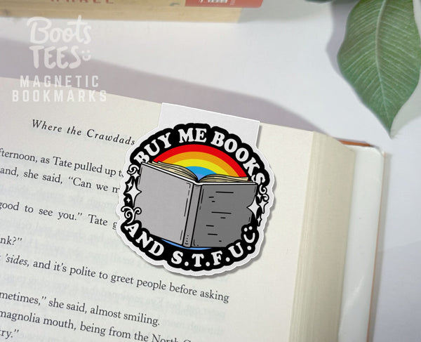 Funny Magnetic Bookmark, One (1) Bookmark by BootsTees