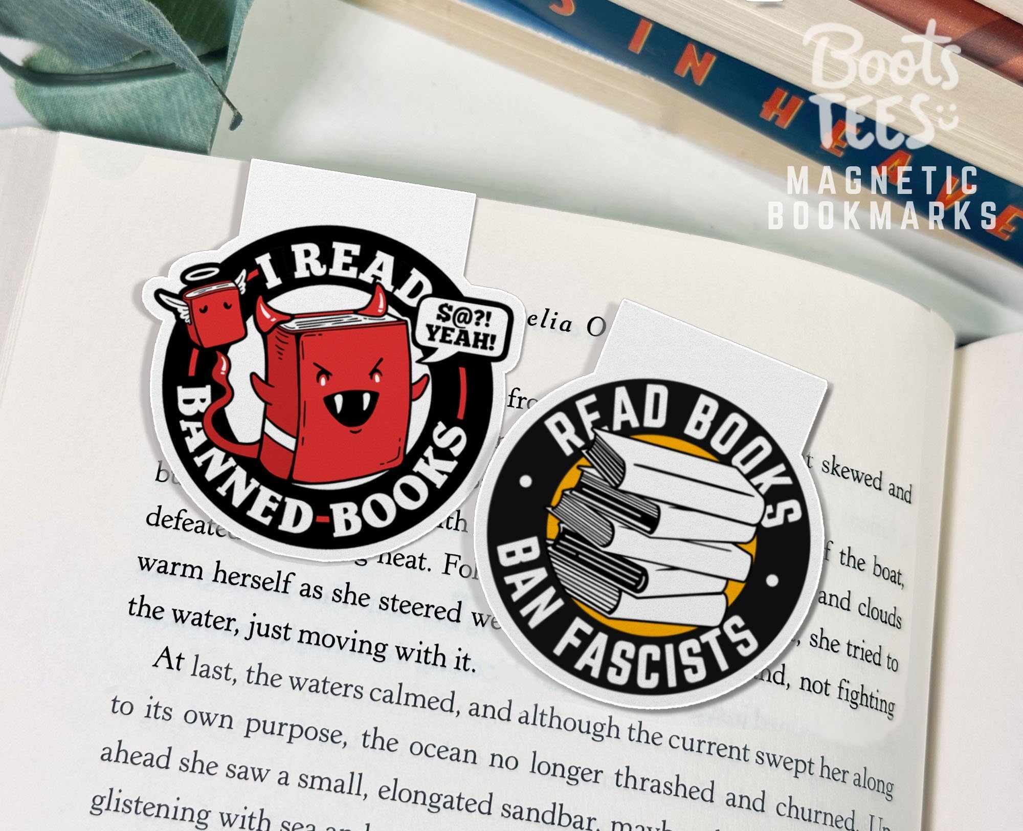Banned Books Magnetic Bookmark Set by BootsTees