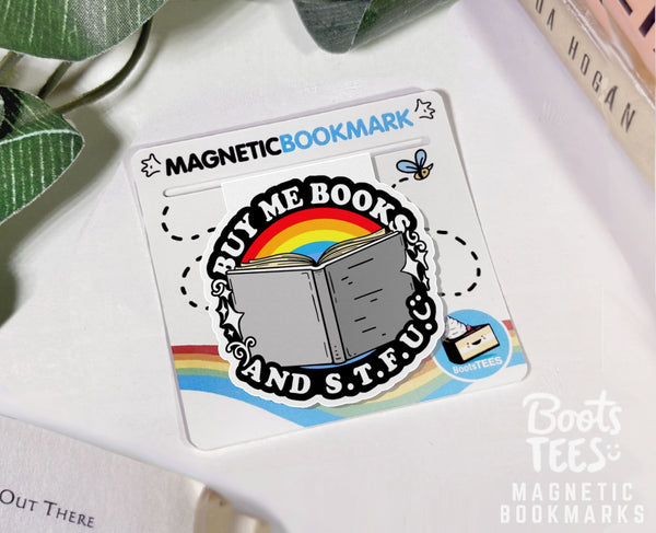 Funny Magnetic Bookmark, One (1) Bookmark by BootsTees
