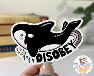 Disobey Orca Sticker, 1 Sticker by BootsTees